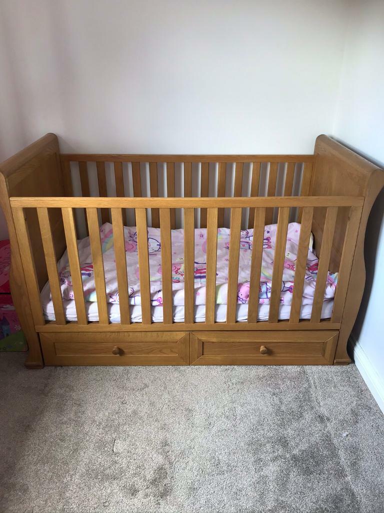 east coast langham sleigh cot bed